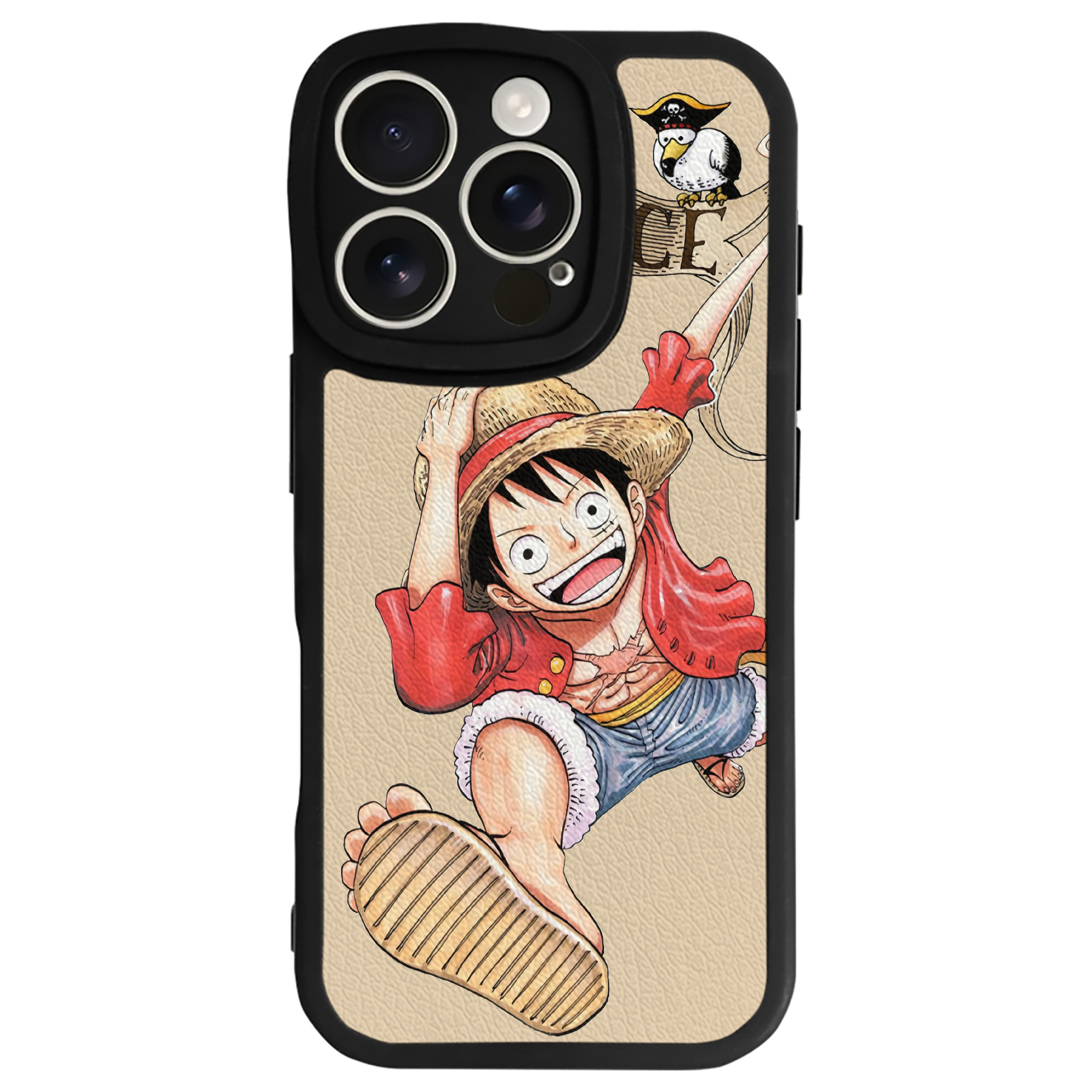 （画像用） ワンピース ONE PIECE 【iPhone 16シリーズ対応】シリコンスマホケース（レザー調） 材質：シリコン